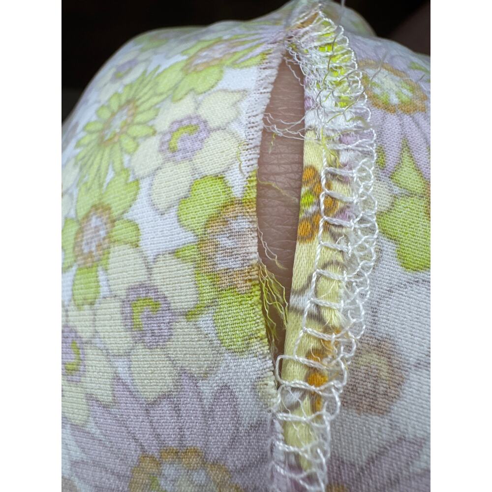 NWT Zara slip dress floral retro 60s 70s hippie spaghetti strap size SMALL *flaw - Picture 14 of 14